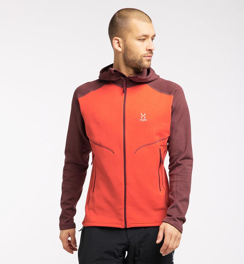 Haglöfs Mens Heron Fleece Red New Zealand 53064FACK